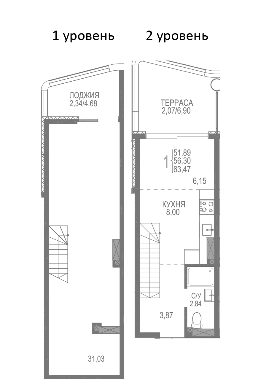 2-комн., 59.06 м²