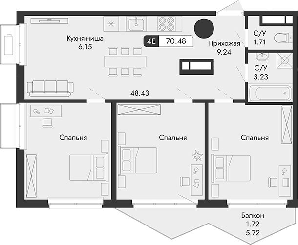 Своб. план., 68.76 м²