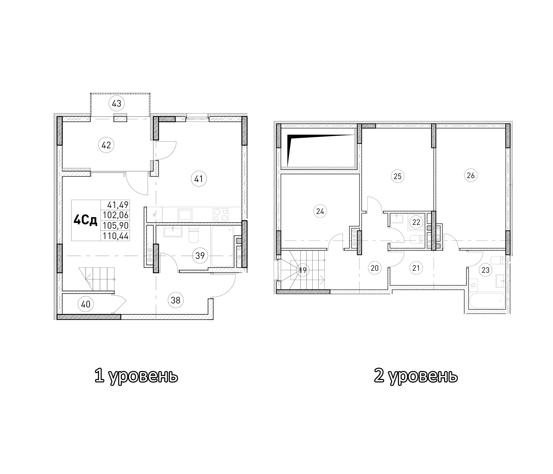 3-комн., 102.06 м²