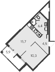 2-комн., 36.9 м²